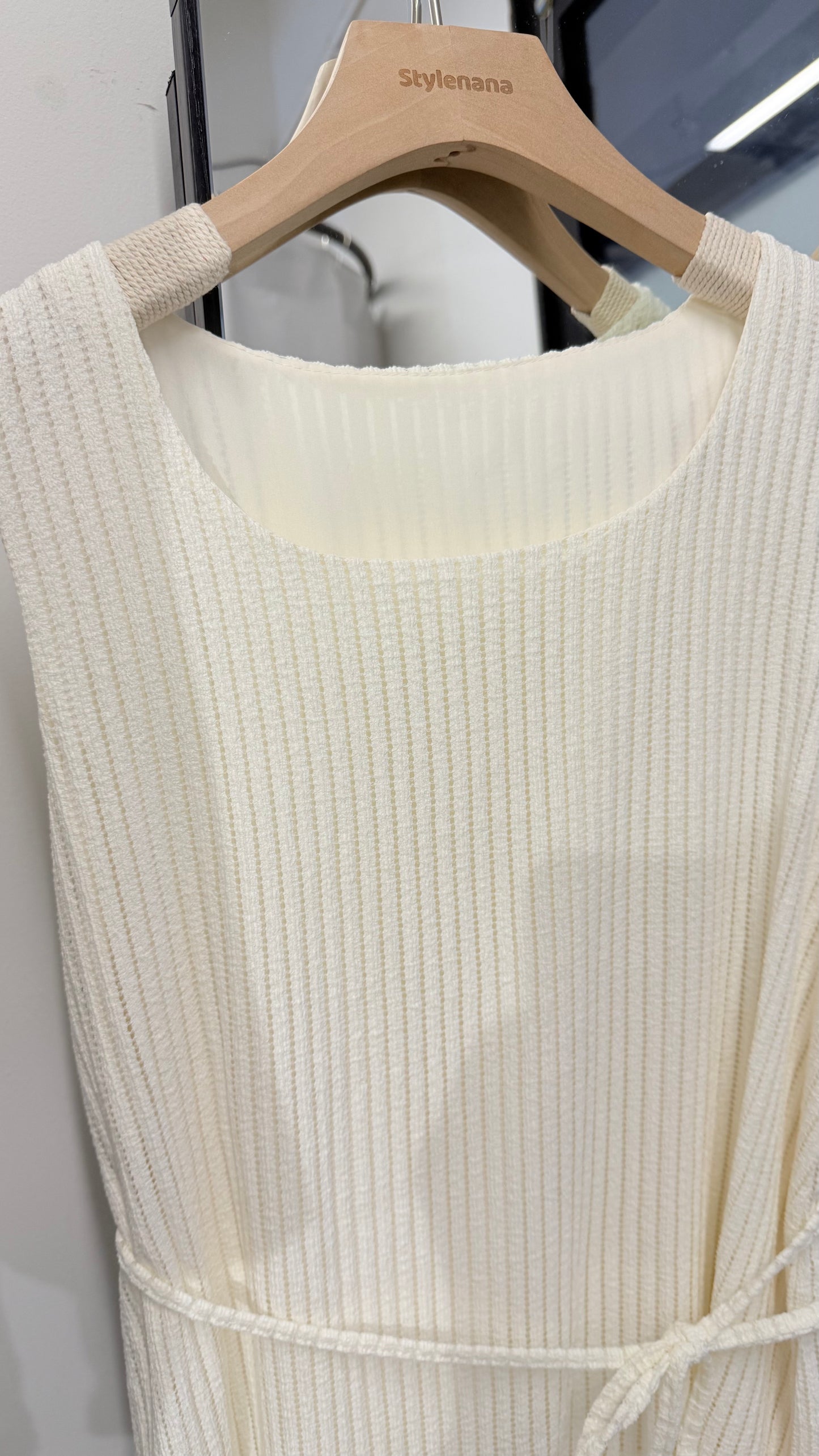 夏季・立體Ruffle邊假兩件長裙 2色入 1S60329
