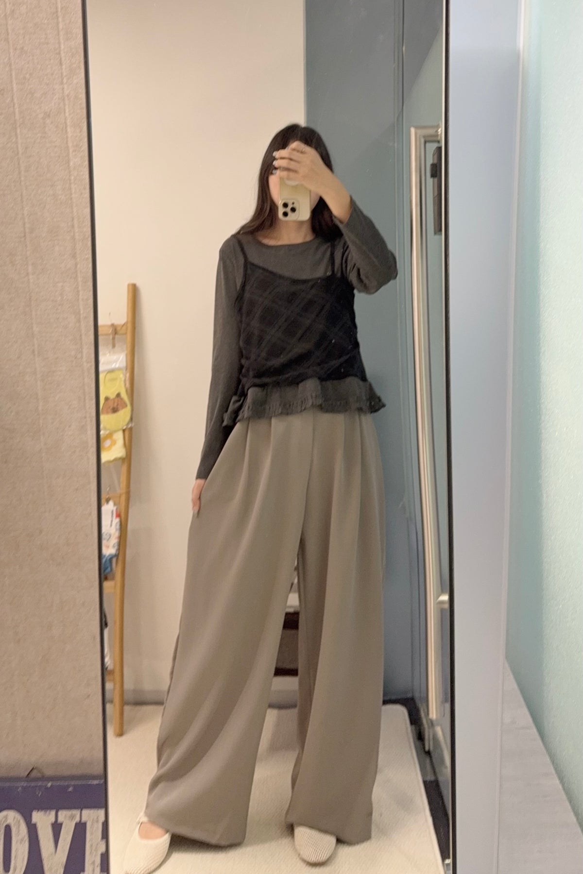 初秋・皺褶寬鬆西褲 2色入 1S70907
