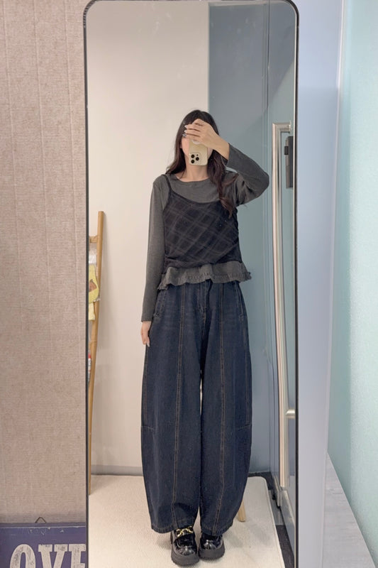 初秋・全橡筋彎刀牛仔褲 1S70905