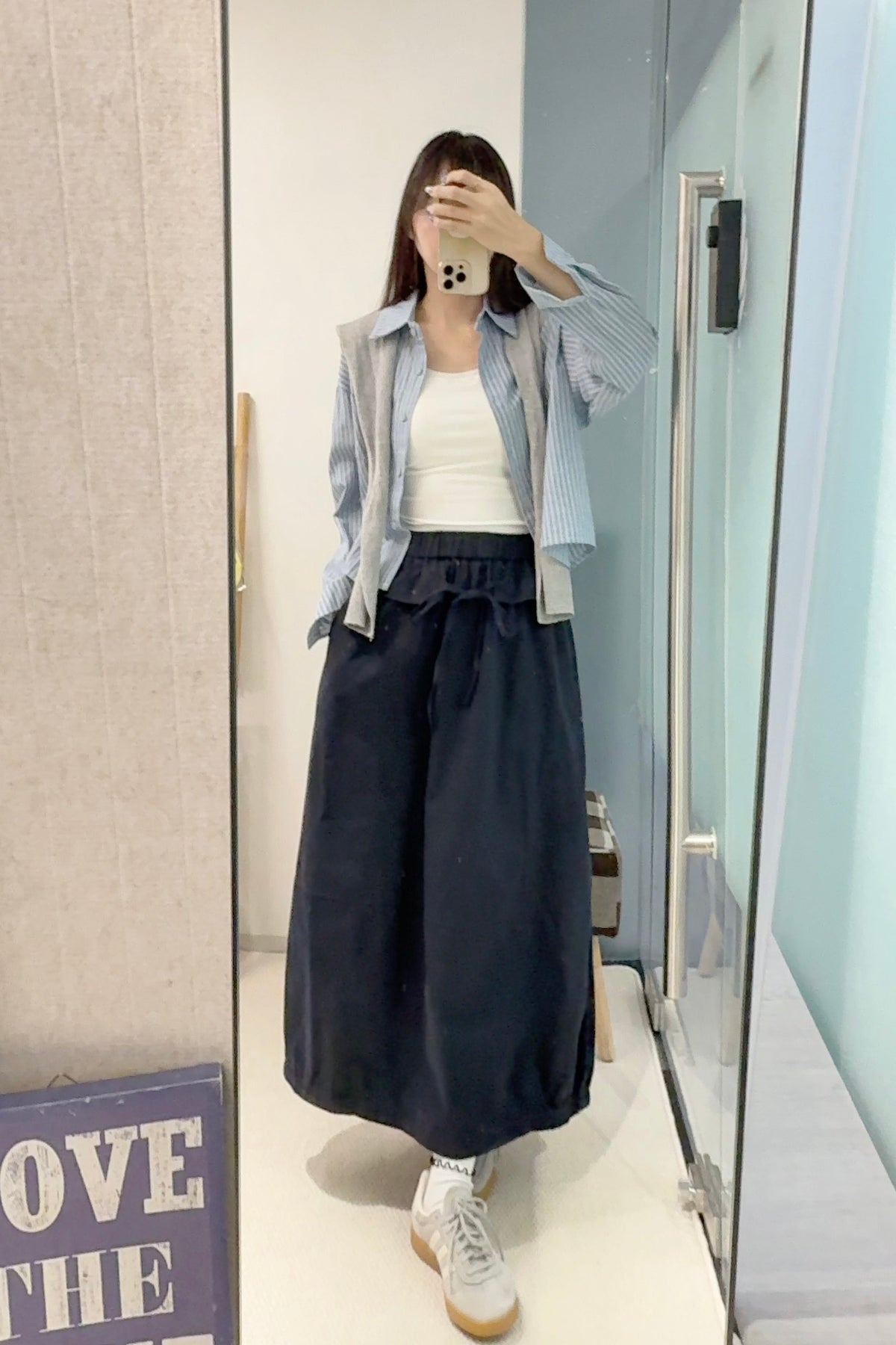 初秋・假綁帶泡泡半身裙 2色入 1S60906