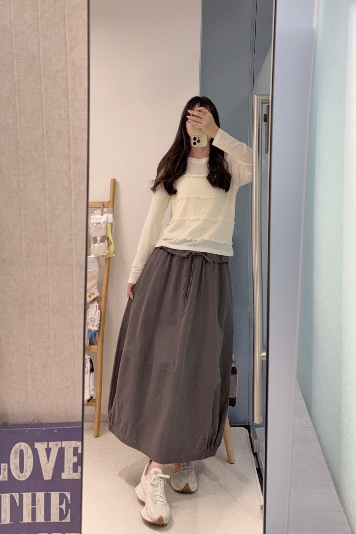 初秋・假兩件Ruffles薄長袖 3色入 1S70910