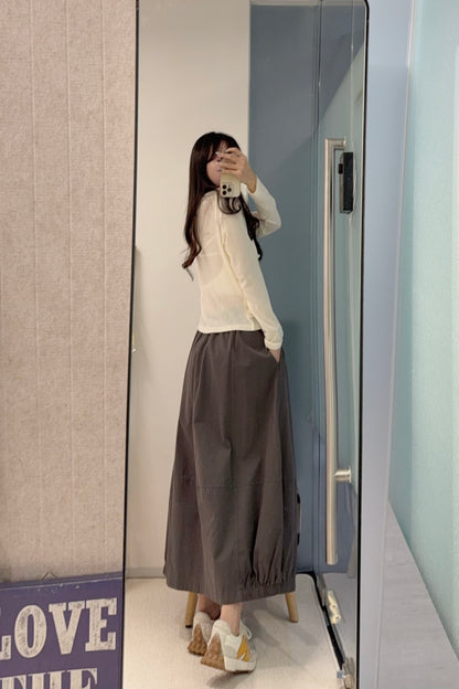 初秋・假兩件Ruffles薄長袖 3色入 1S70910