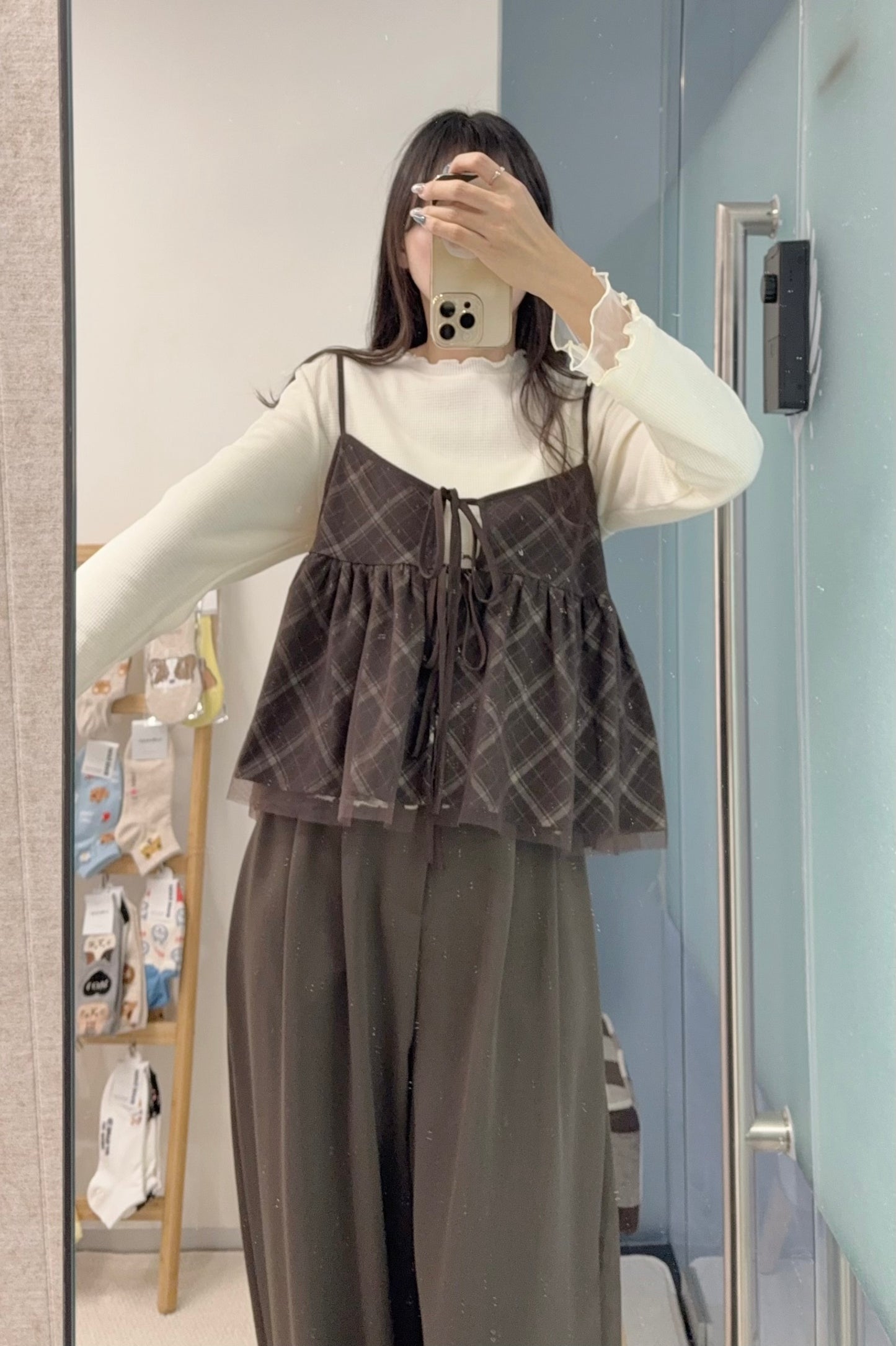 初秋・學院風格仔吊帶衫 2色入 1S60913