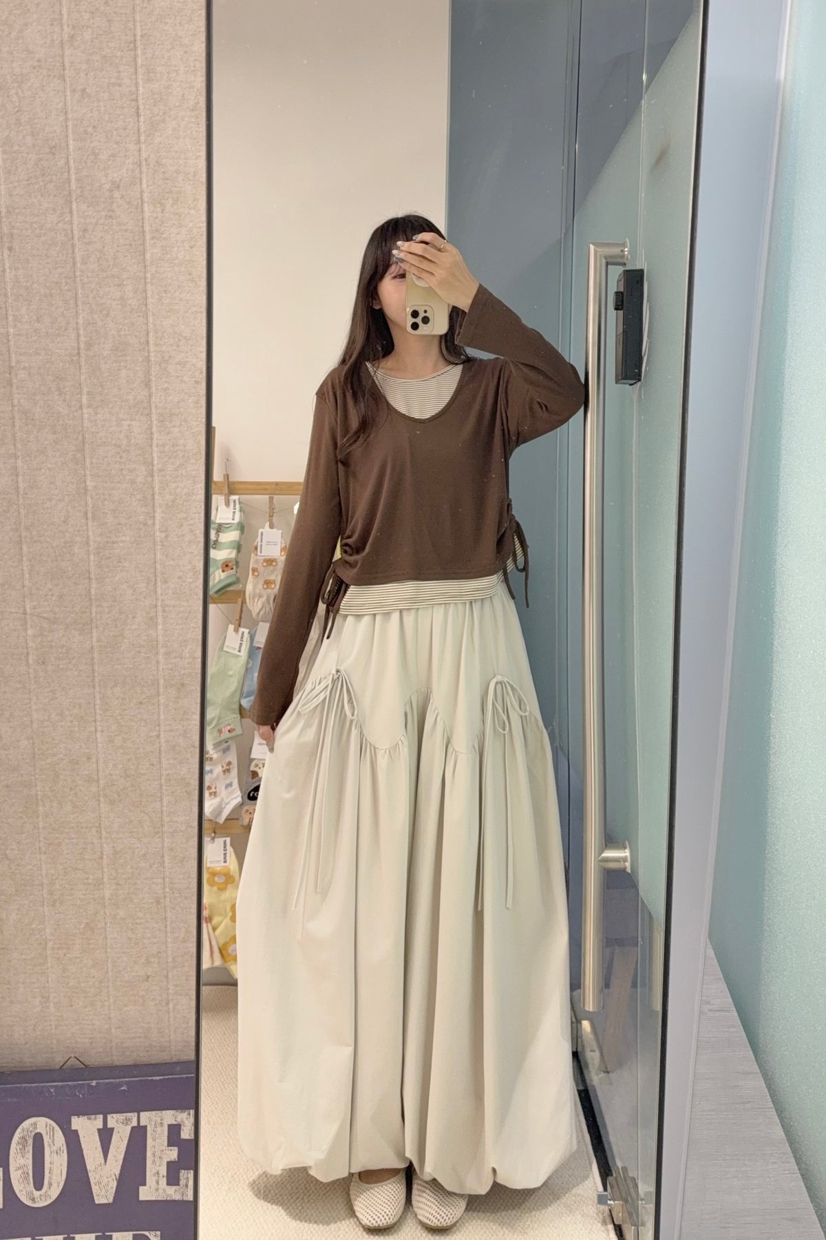 初秋・親膚假兩件束邊上衣 2色入 1S60912
