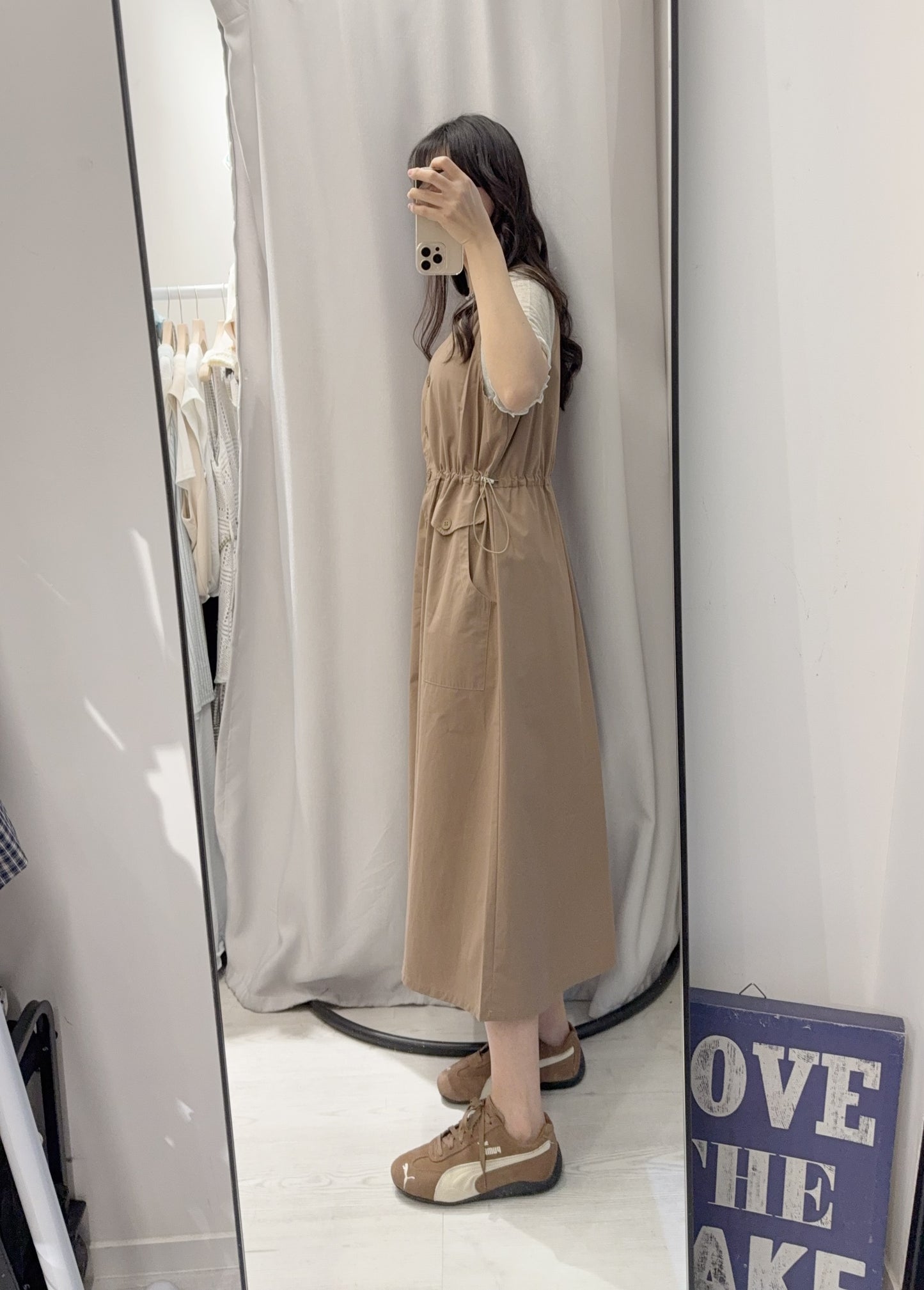 夏季・束腰無袖背心裙 2色入 1S60407