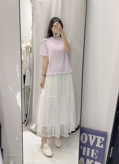 夏季・Ruffles皺皺布上衣 3色入 1S10404