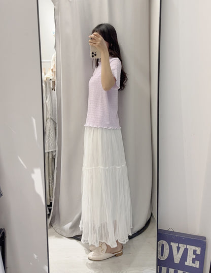 夏季・Ruffles皺皺布上衣 3色入 1S10404
