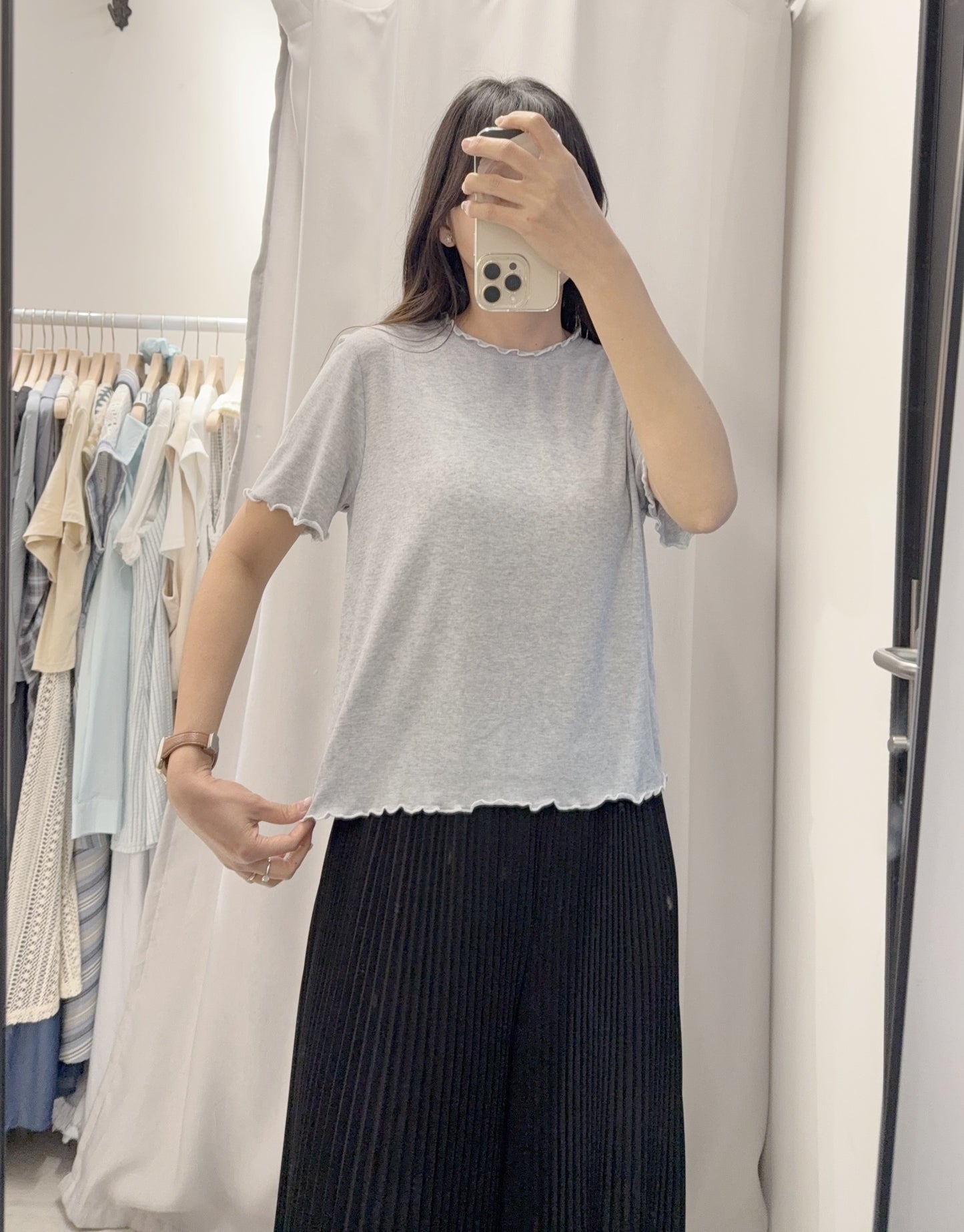 夏季・超親膚彈性薄Tee 3色入 1S50401