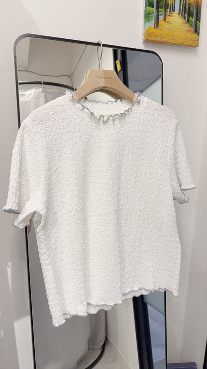 夏季・Ruffles皺皺布上衣 3色入 1S10404