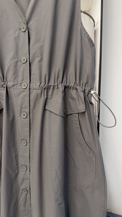 夏季・束腰無袖背心裙 2色入 1S60407