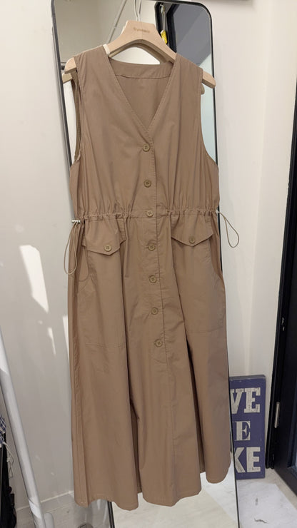 夏季・束腰無袖背心裙 2色入 1S60407