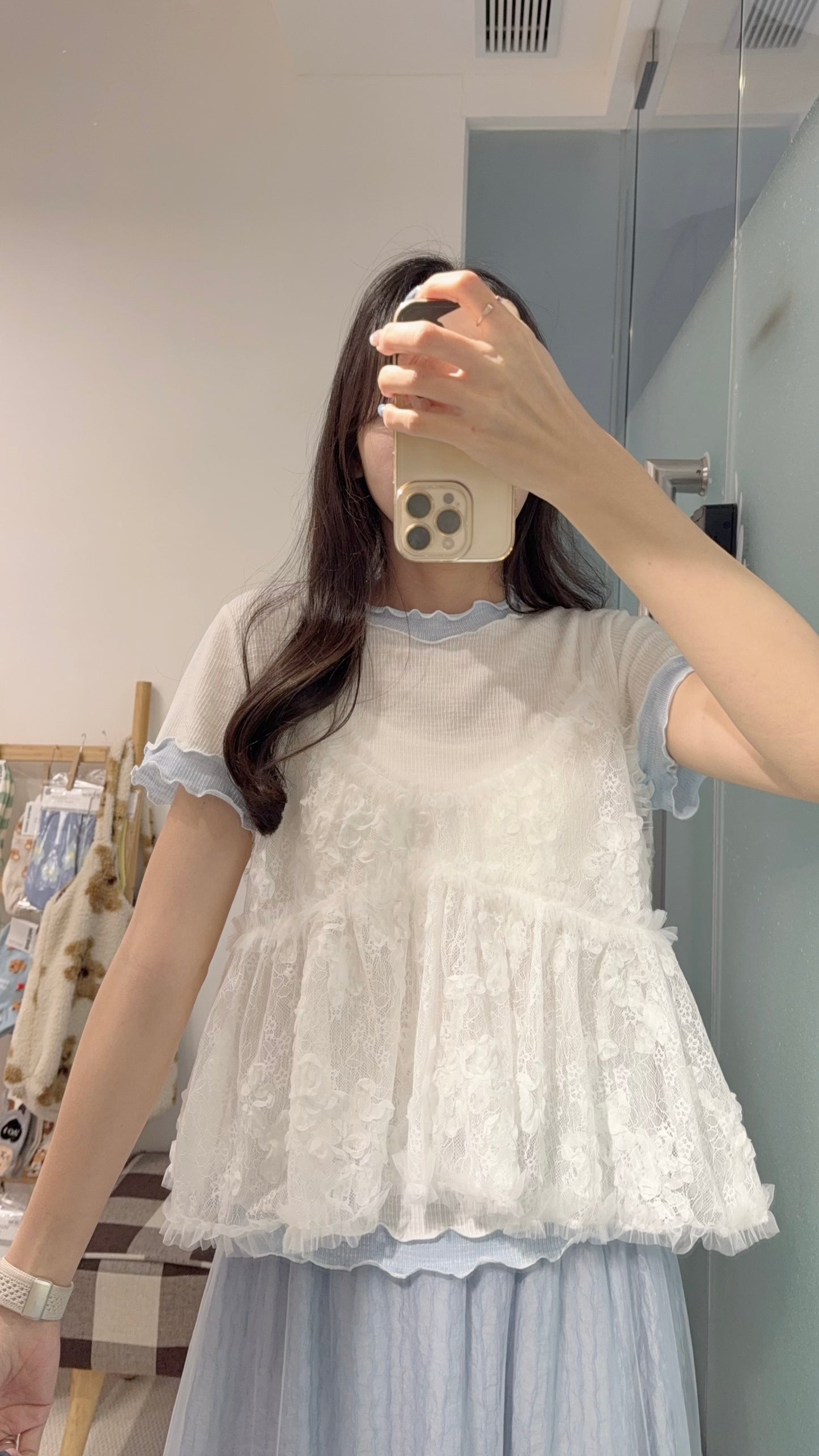 夏季・撞色親膚薄Tee 3色入 1S10921