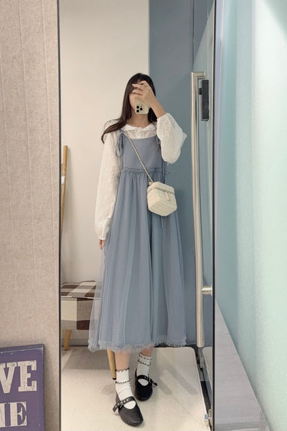 初秋・小清新暗紋碎花薄長袖 1色入 1S70922