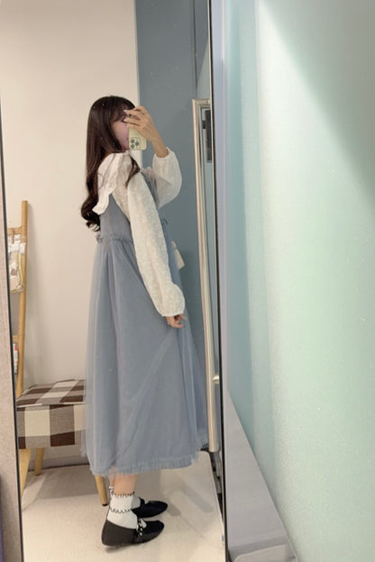 初秋・小清新暗紋碎花薄長袖 1色入 1S70922