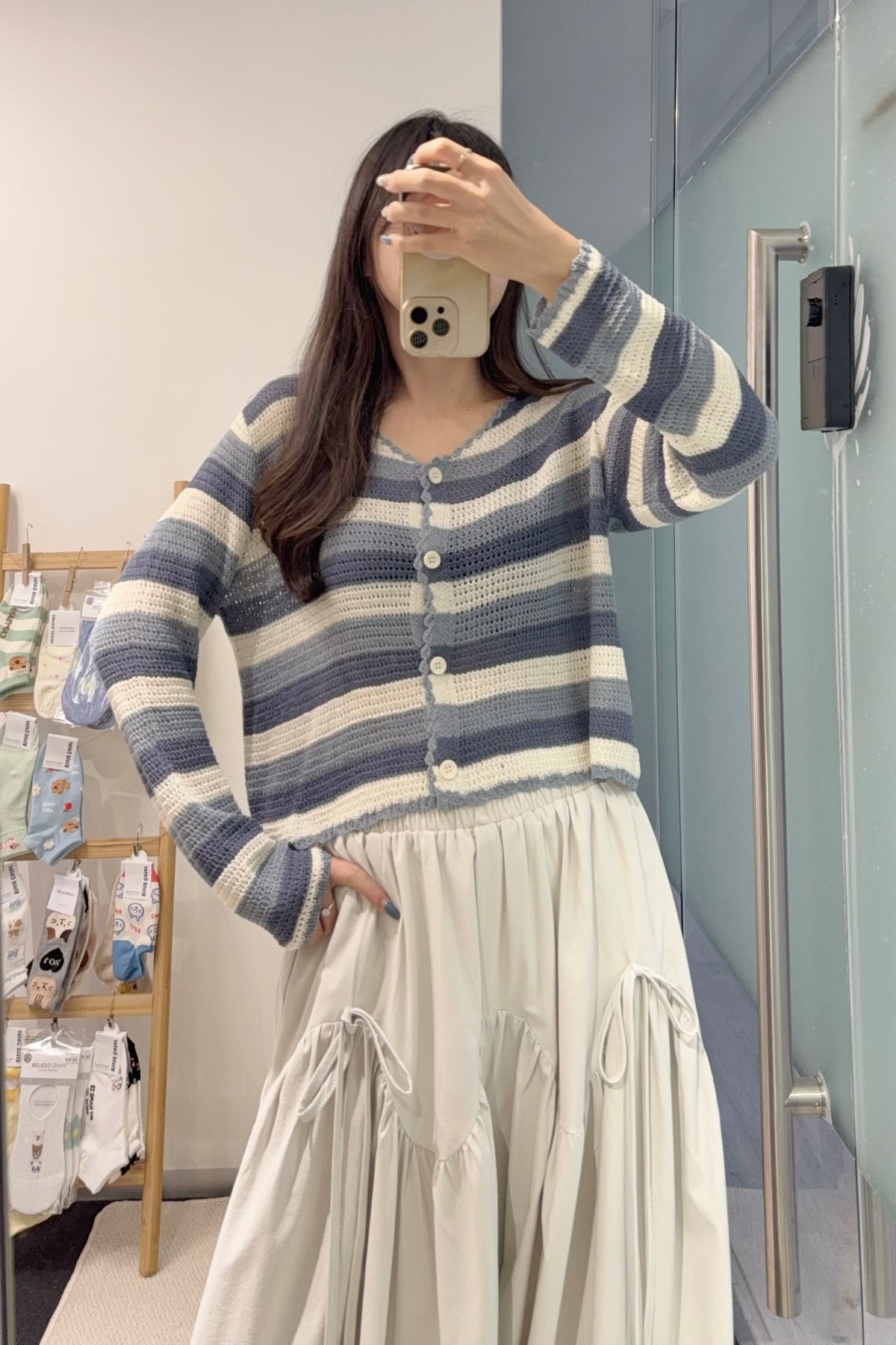 初秋・開胸橫間線衫 2色入 1S60928