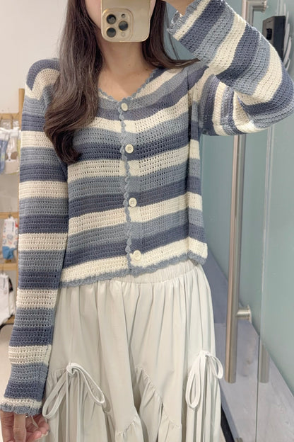 初秋・開胸橫間線衫 2色入 1S60928