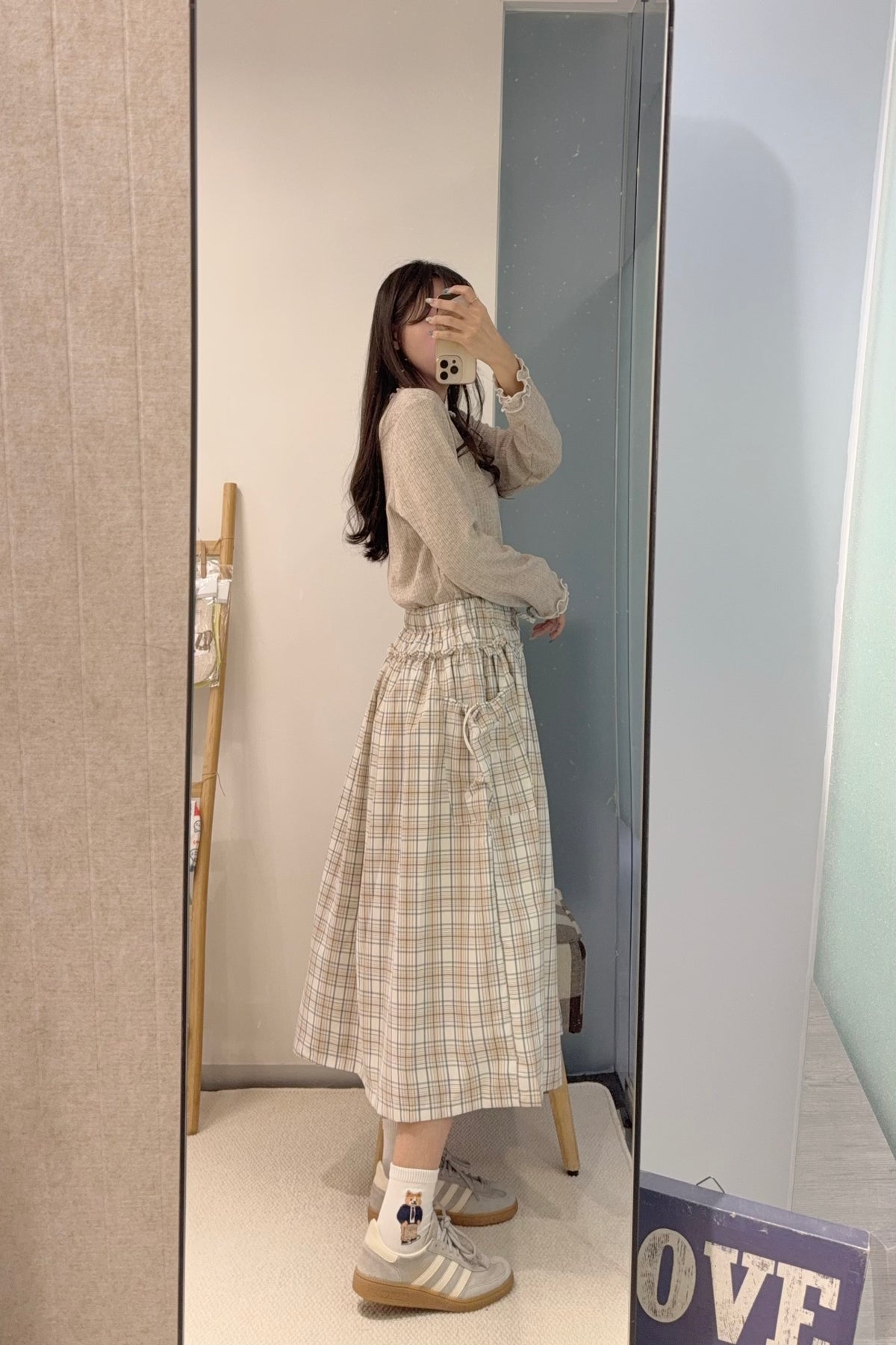 初秋・Ruffles親膚長袖上衣 4色入 1S50925