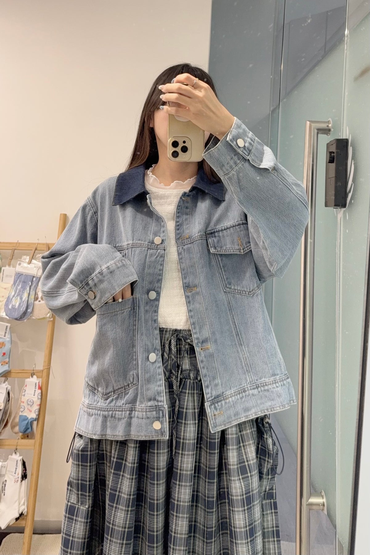 初秋・Oversized 男友風牛仔褸 1S70931