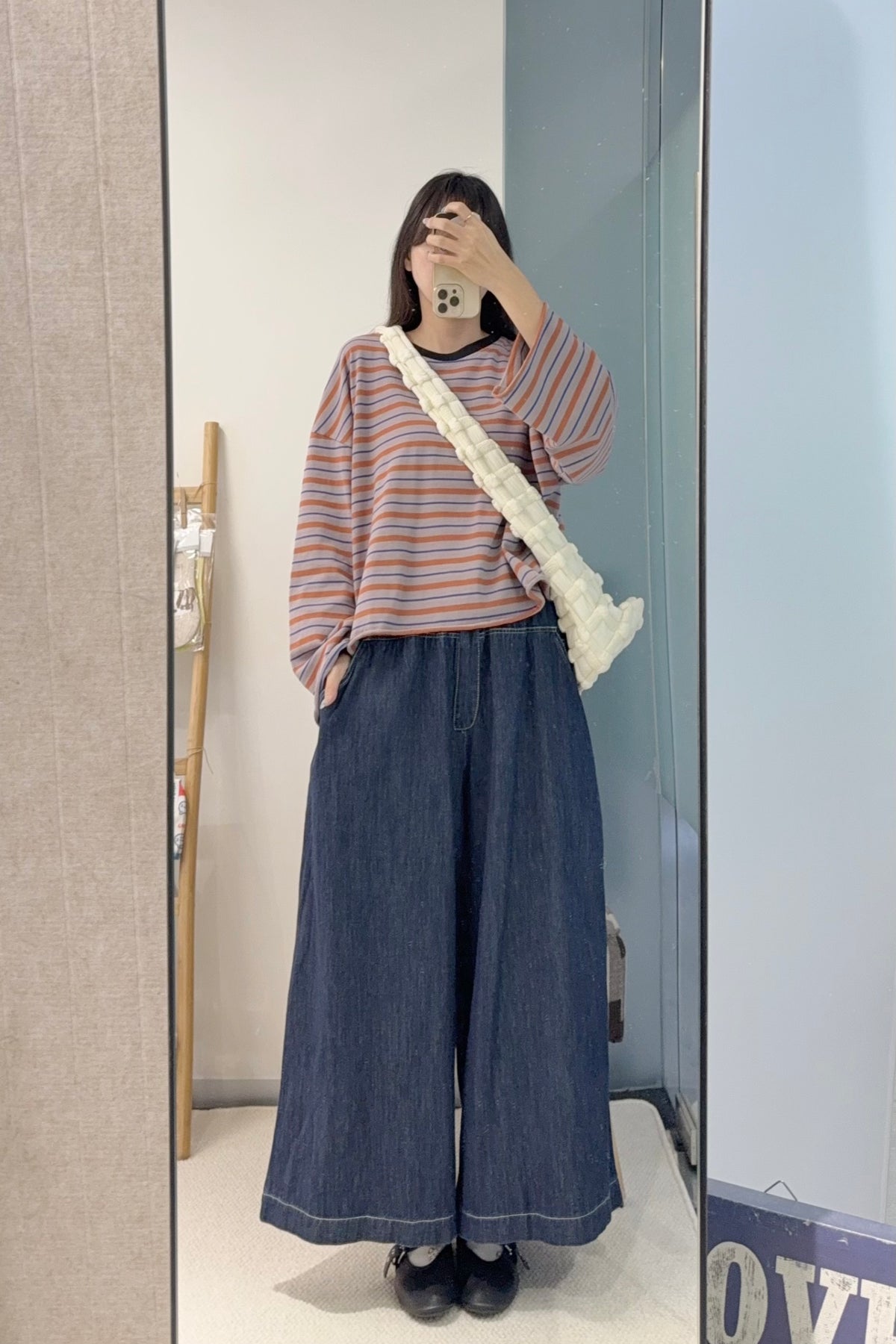 初秋・捲邊橫間薄衛衣 2色入 1S60929
