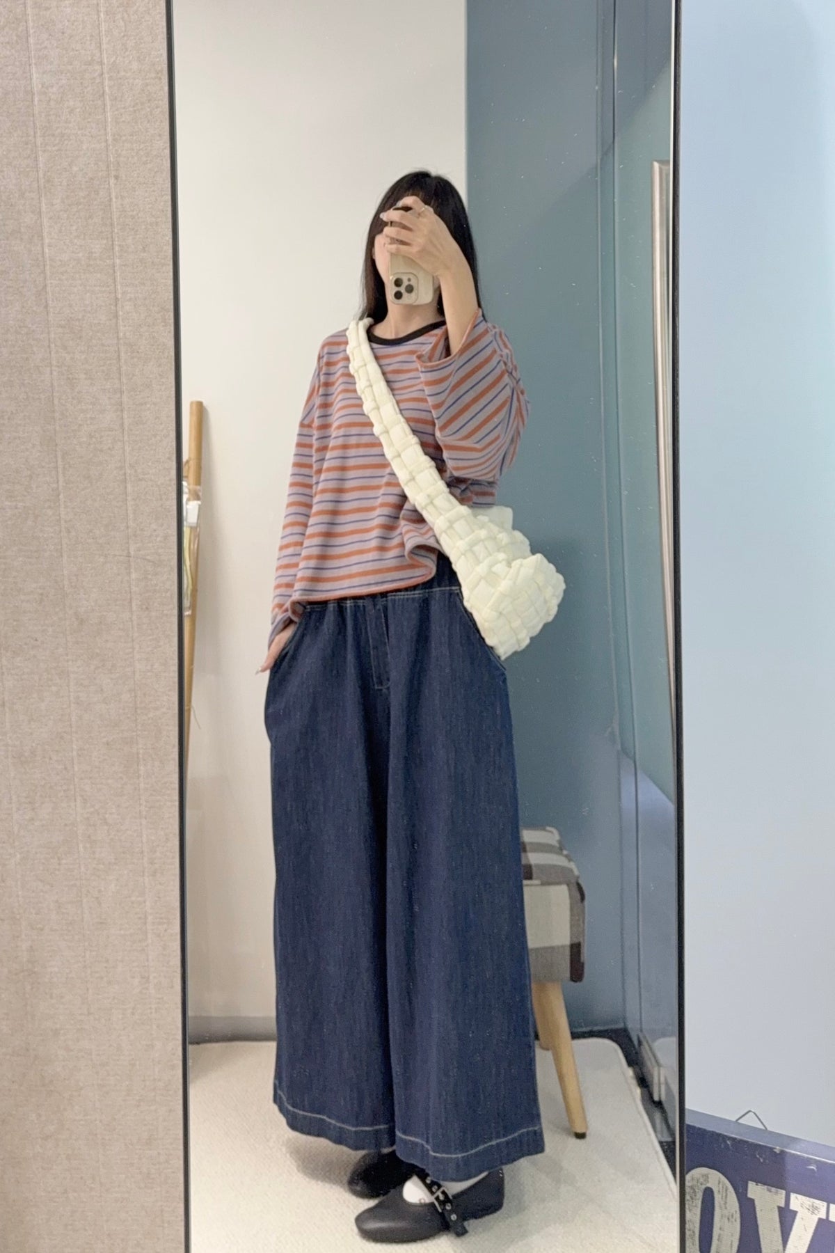 初秋・捲邊橫間薄衛衣 2色入 1S60929