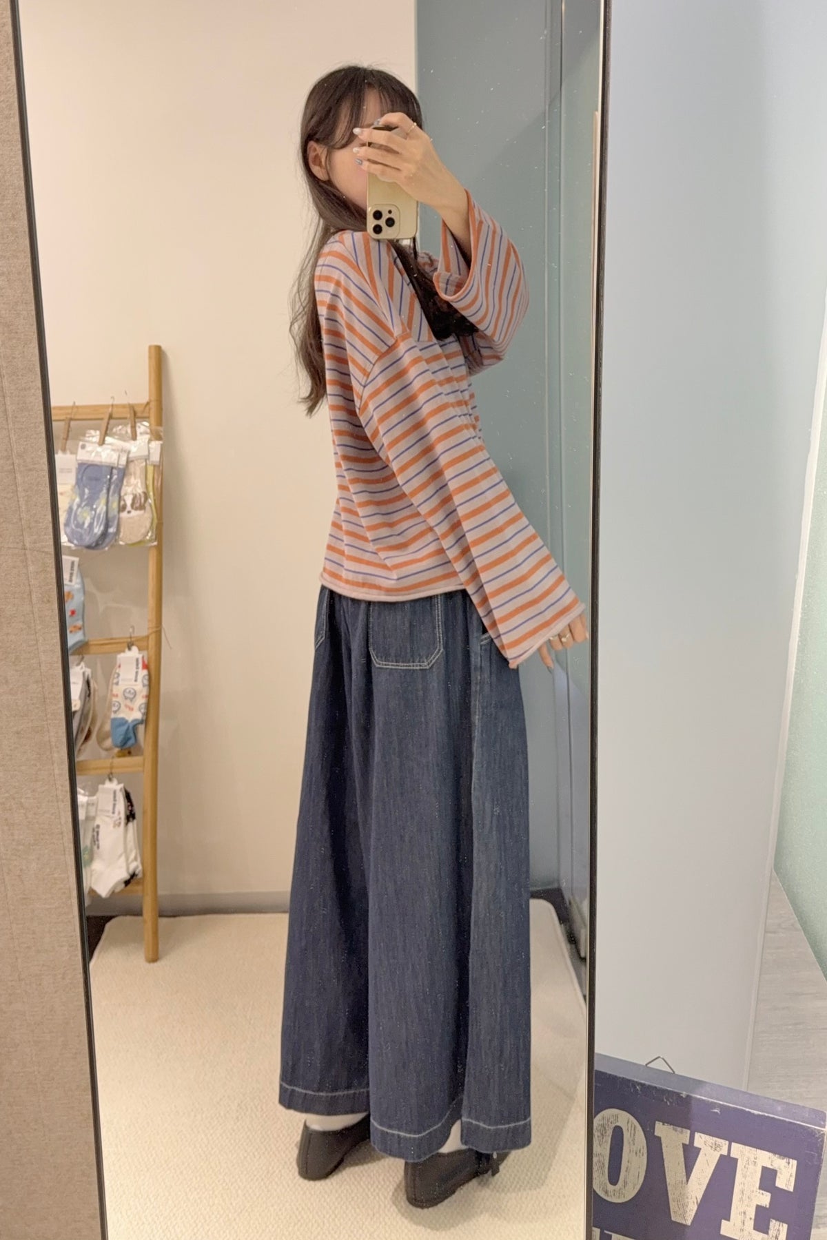初秋・捲邊橫間薄衛衣 2色入 1S60929