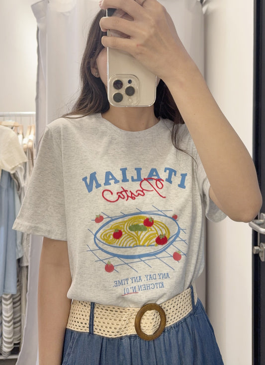夏季・立體線條PASTA Tee 2色入 1S50409