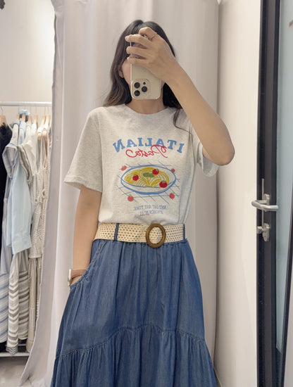 夏季・薄牛仔連Belt半身裙 2色入 1S60413
