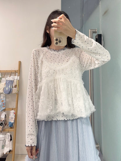 初秋・滿版花仔親膚上衣 2色入 1S10933