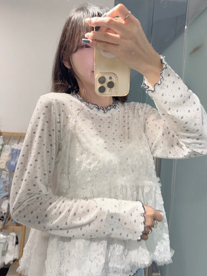 初秋・滿版花仔親膚上衣 2色入 1S10933