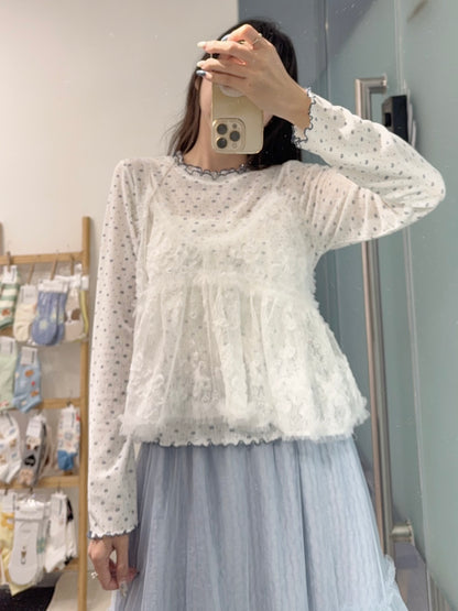初秋・滿版花仔親膚上衣 2色入 1S10933