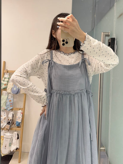 初秋・滿版花仔親膚上衣 2色入 1S10933