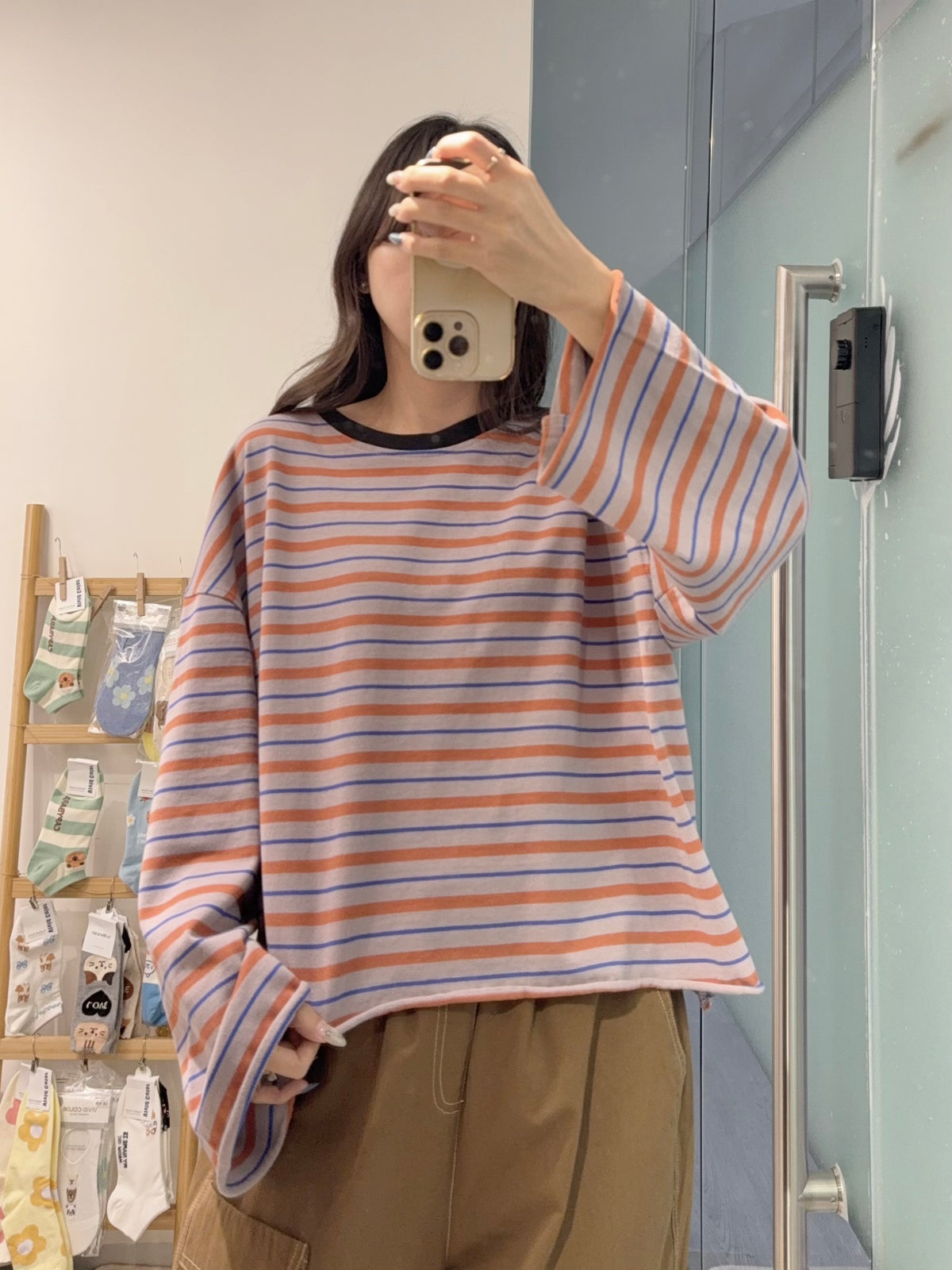 初秋・寬鬆全橡筋棉料褲 2色入 1S30936