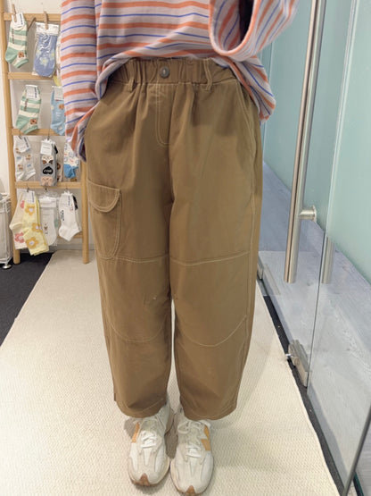 初秋・寬鬆全橡筋棉料褲 2色入 1S30936