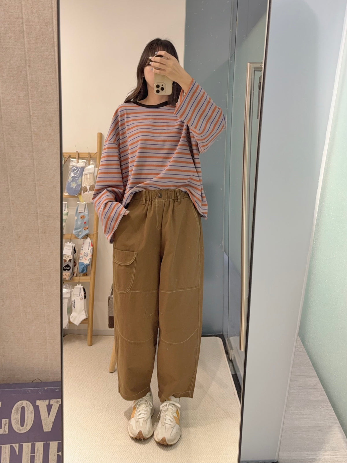 初秋・寬鬆全橡筋棉料褲 2色入 1S30936