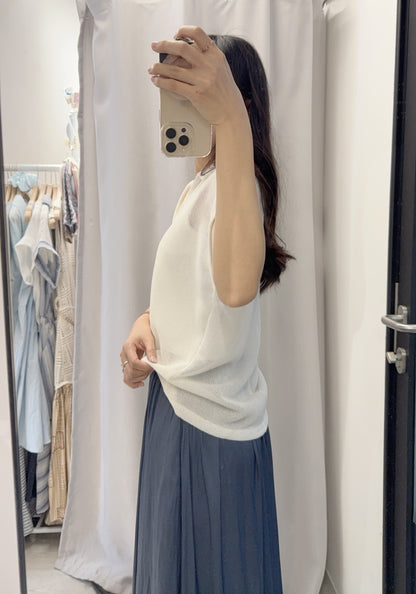 夏季・前短後長線衫假兩件上衣 1S60416