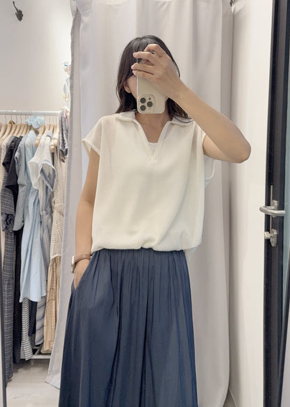 夏季・前短後長線衫假兩件上衣 1S60416