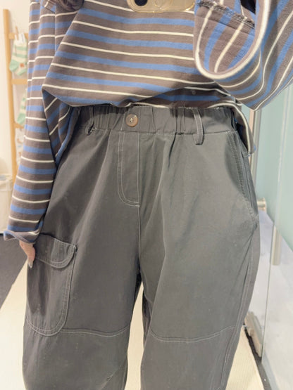 初秋・寬鬆全橡筋棉料褲 2色入 1S30936