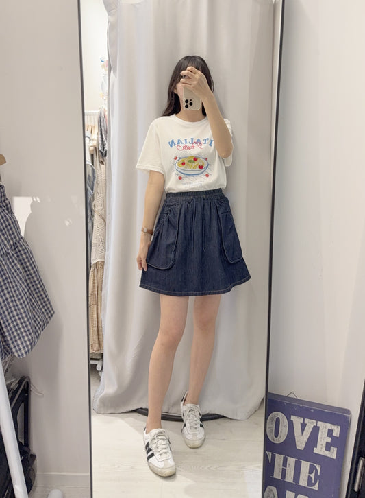 夏季・設計感口袋牛仔短裙褲 1S70417