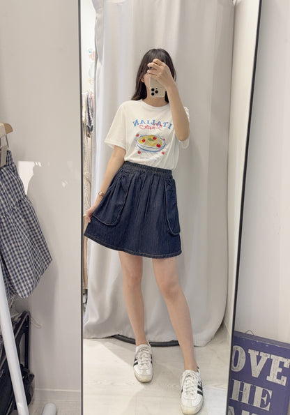 夏季・設計感口袋牛仔短裙褲 1S70417