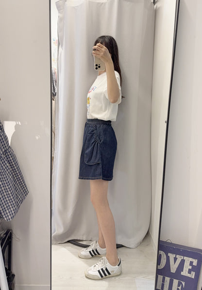 夏季・設計感口袋牛仔短裙褲 1S70417