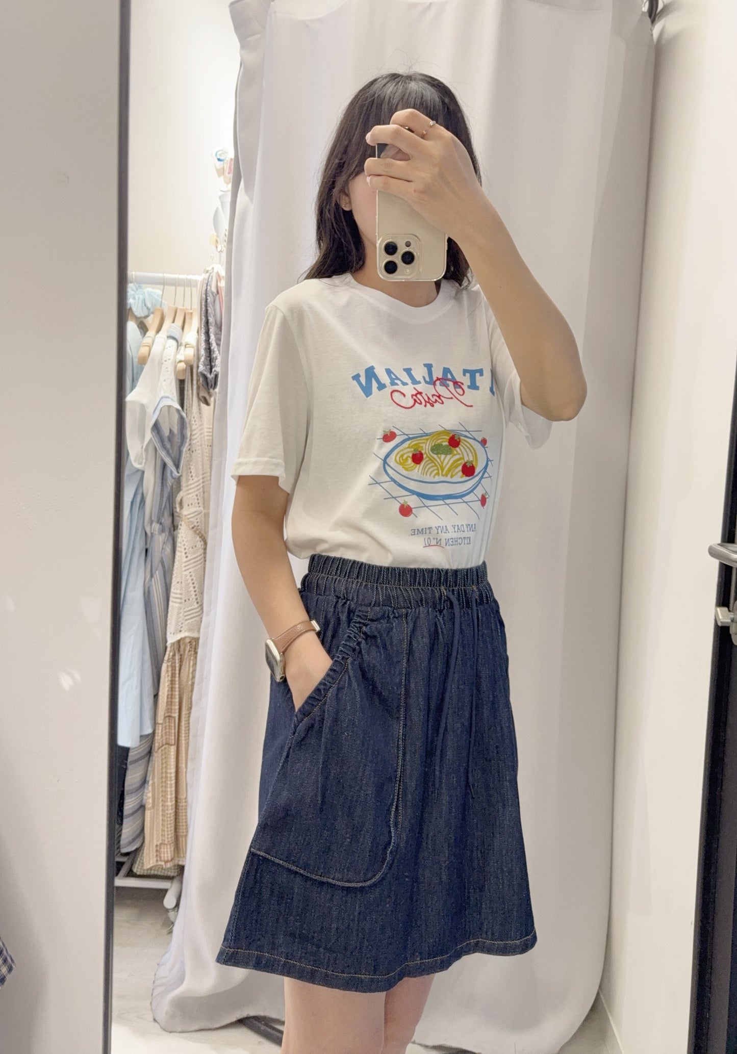 夏季・設計感口袋牛仔短裙褲 1S70417