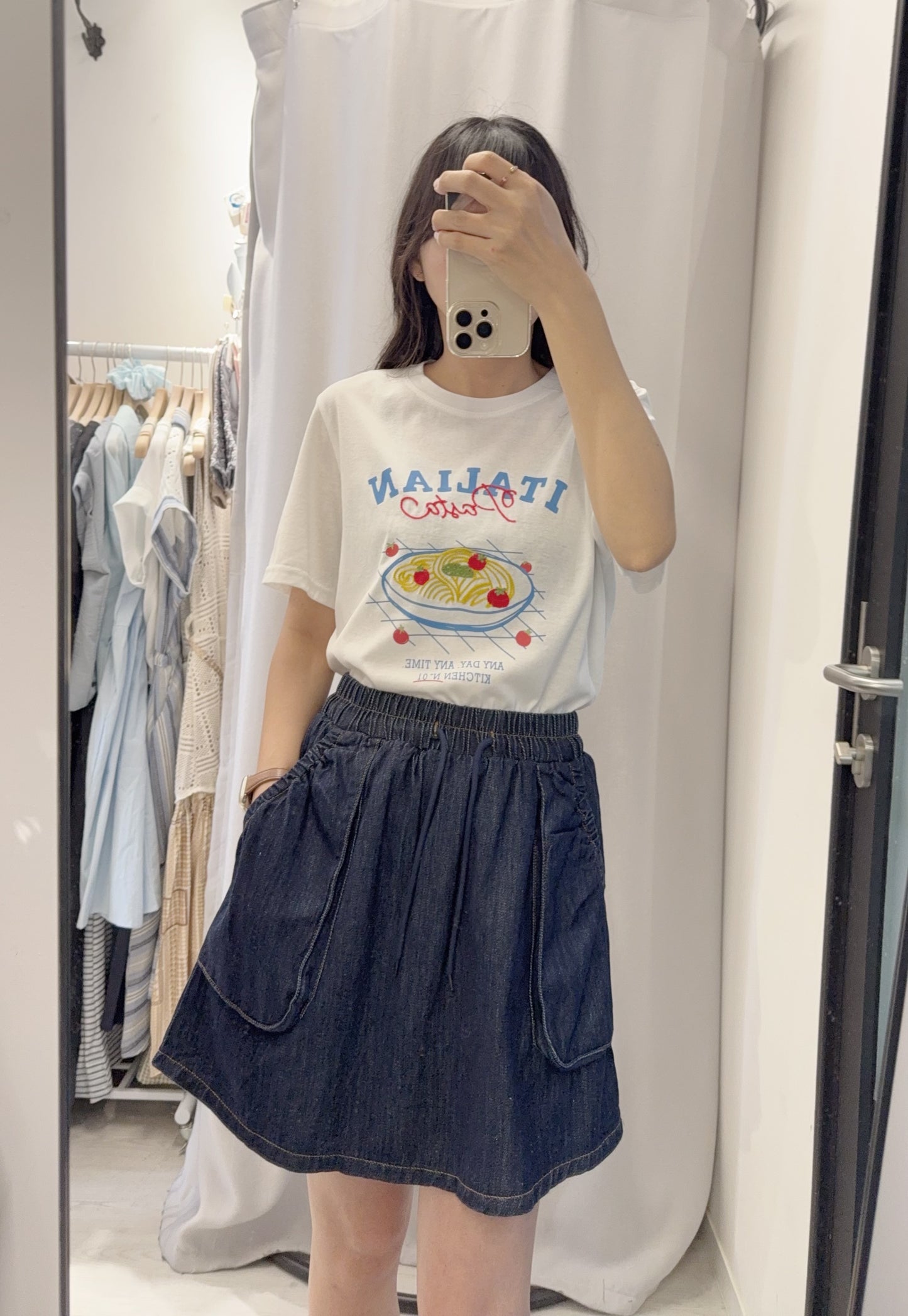 夏季・設計感口袋牛仔短裙褲 1S70417