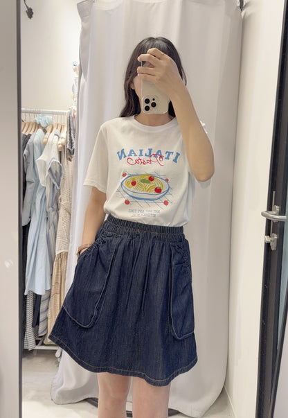夏季・設計感口袋牛仔短裙褲 1S70417