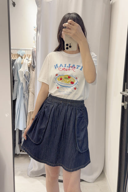 夏季・設計感口袋牛仔短裙褲 1S70417