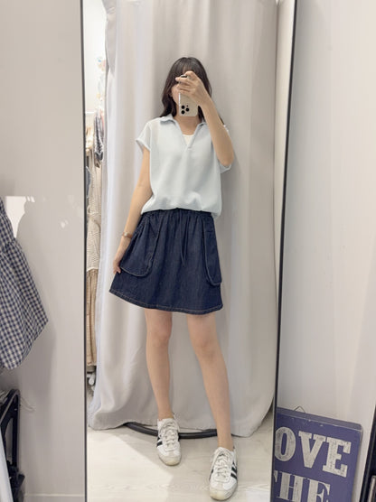 夏季・設計感口袋牛仔短裙褲 1S70417