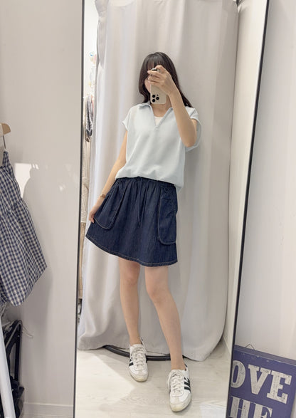 夏季・設計感口袋牛仔短裙褲 1S70417