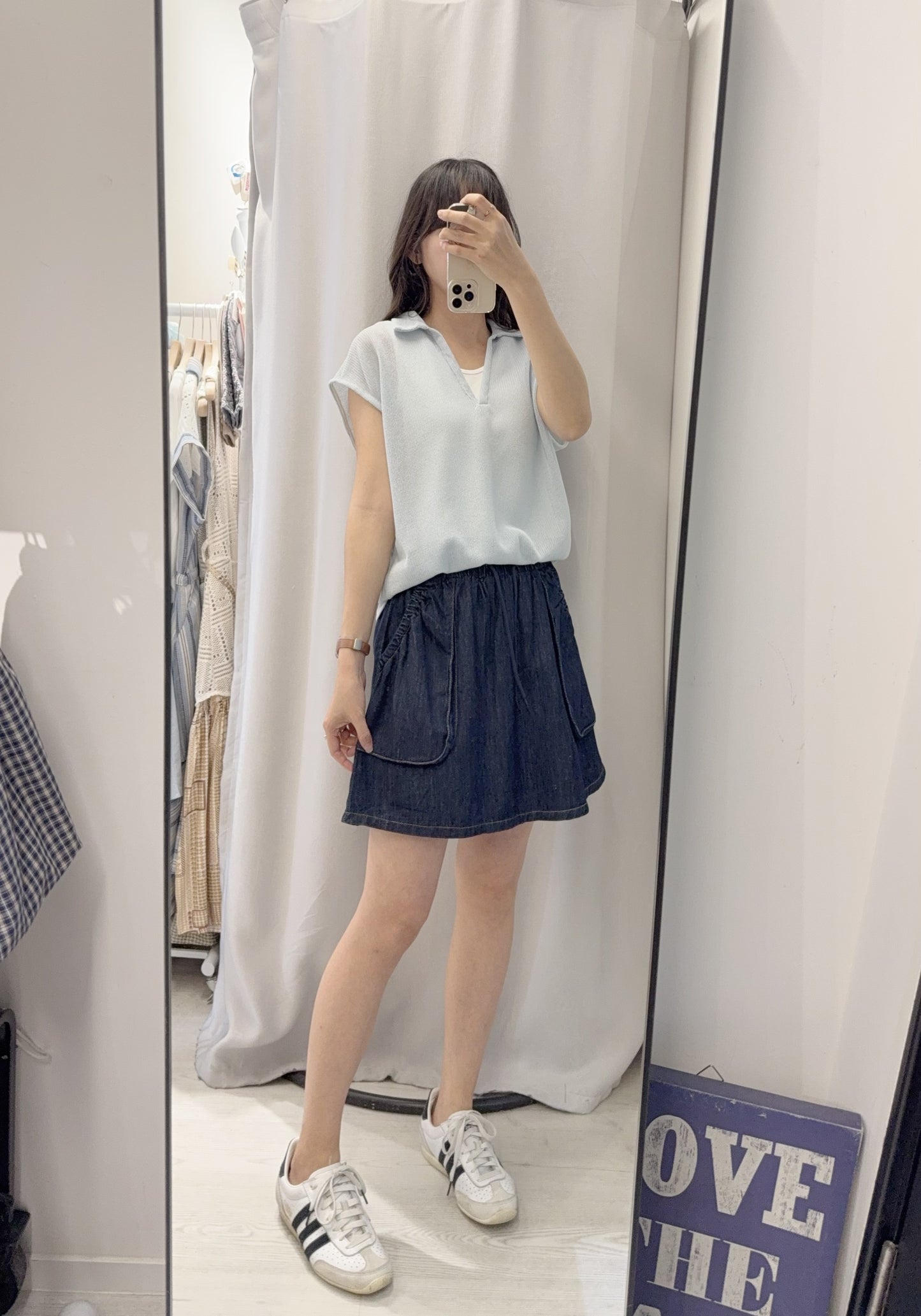 夏季・設計感口袋牛仔短裙褲 1S70417