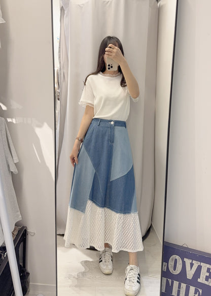夏季・空氣感百搭透邊上衣 4色入 1S10427