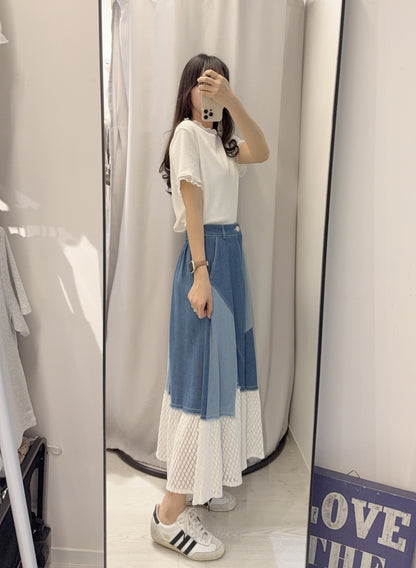 夏季・空氣感百搭透邊上衣 4色入 1S10427