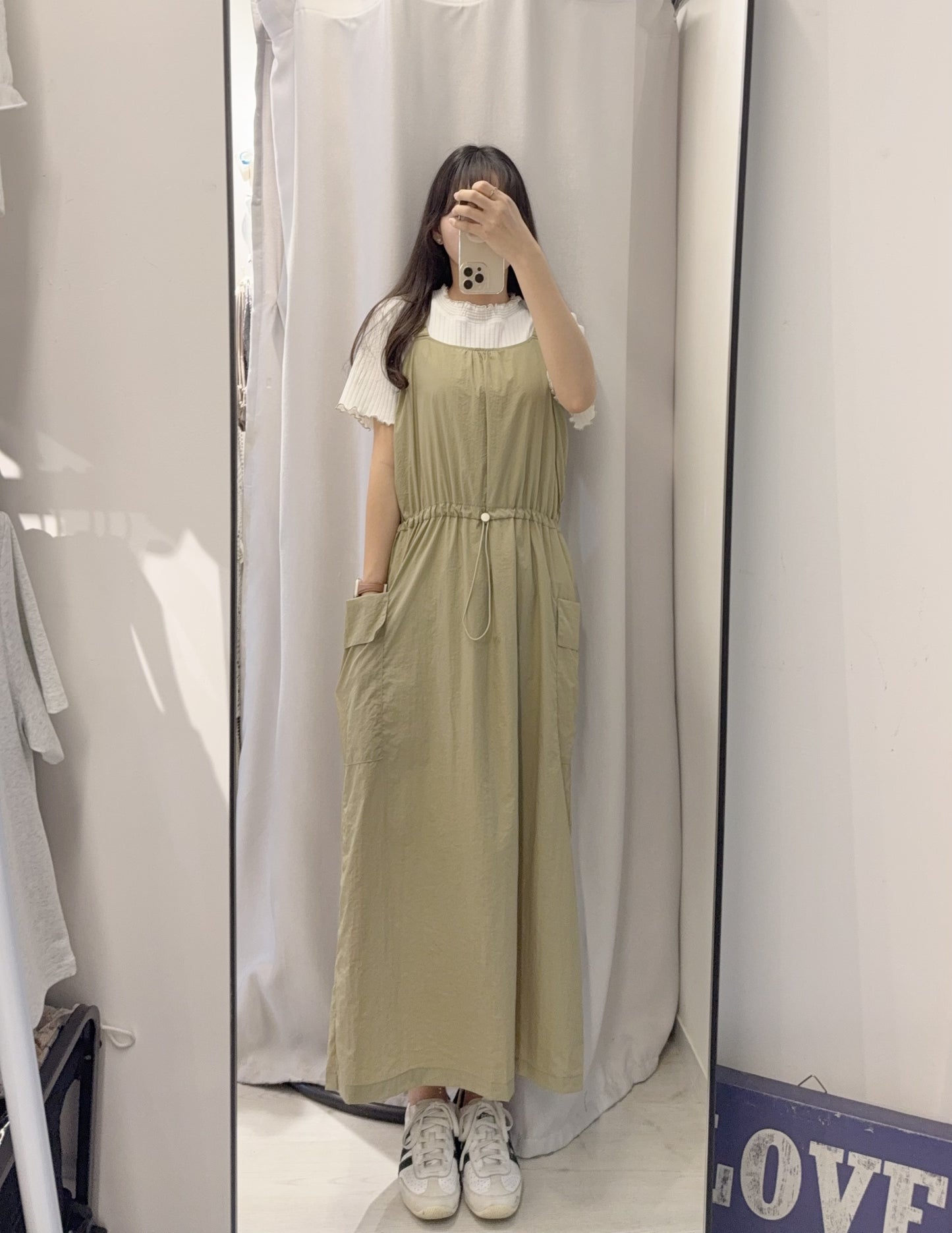 夏季・風褸料束腰背心裙 2色入 1S60429